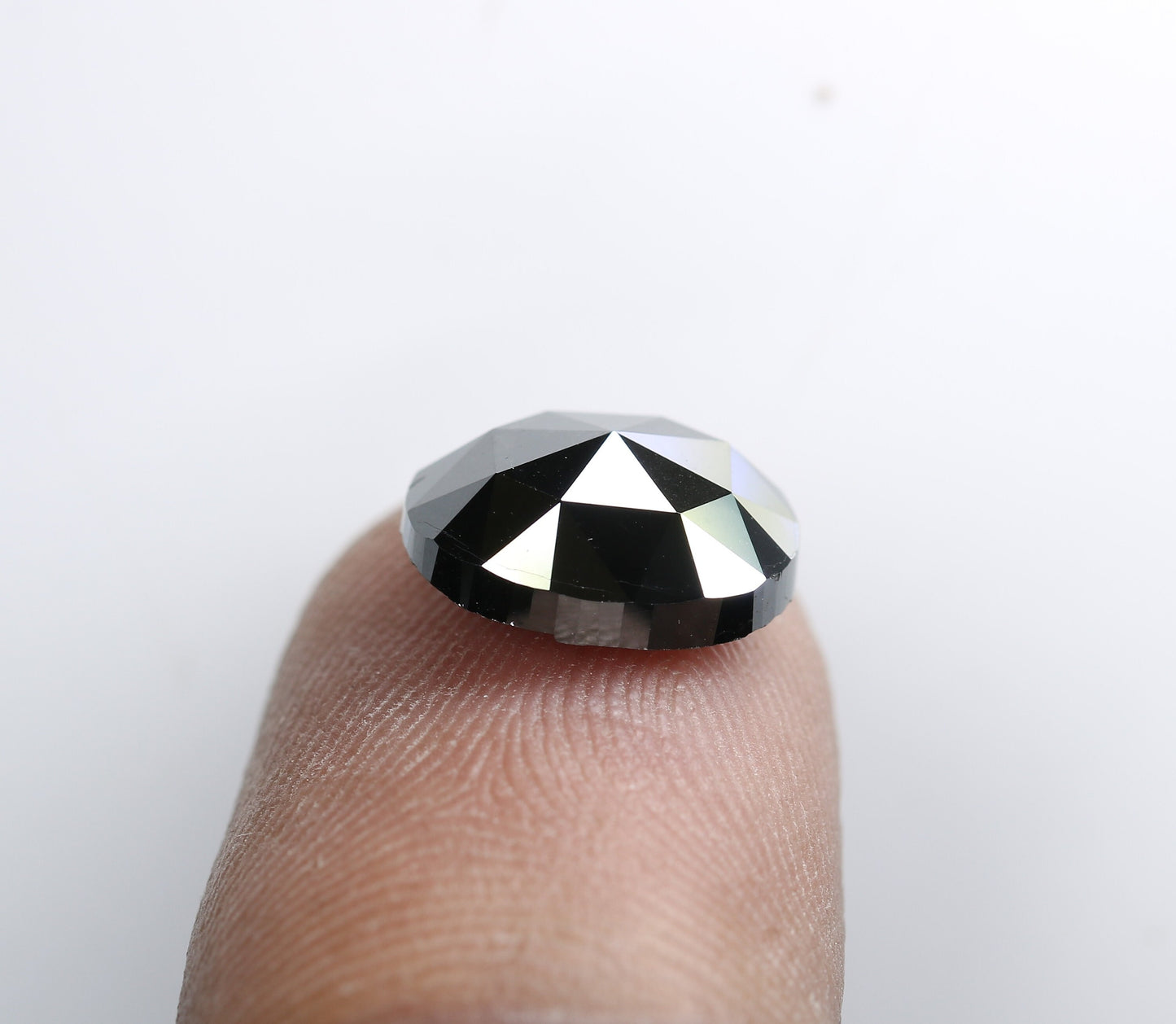 4.10 CT Natural Loose Oval Salt and Pepper Diamond | Oval Rose Cut Loose Diamond for Pendant, Ring, Earrings