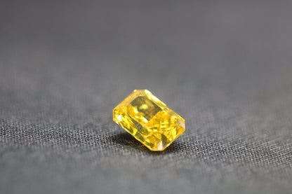 Lab-Created Fancy Intense Yellow Emerald Cut Diamond (3.34ct) - Lab-Grown Diamond -Certified, Ethical, Affordable