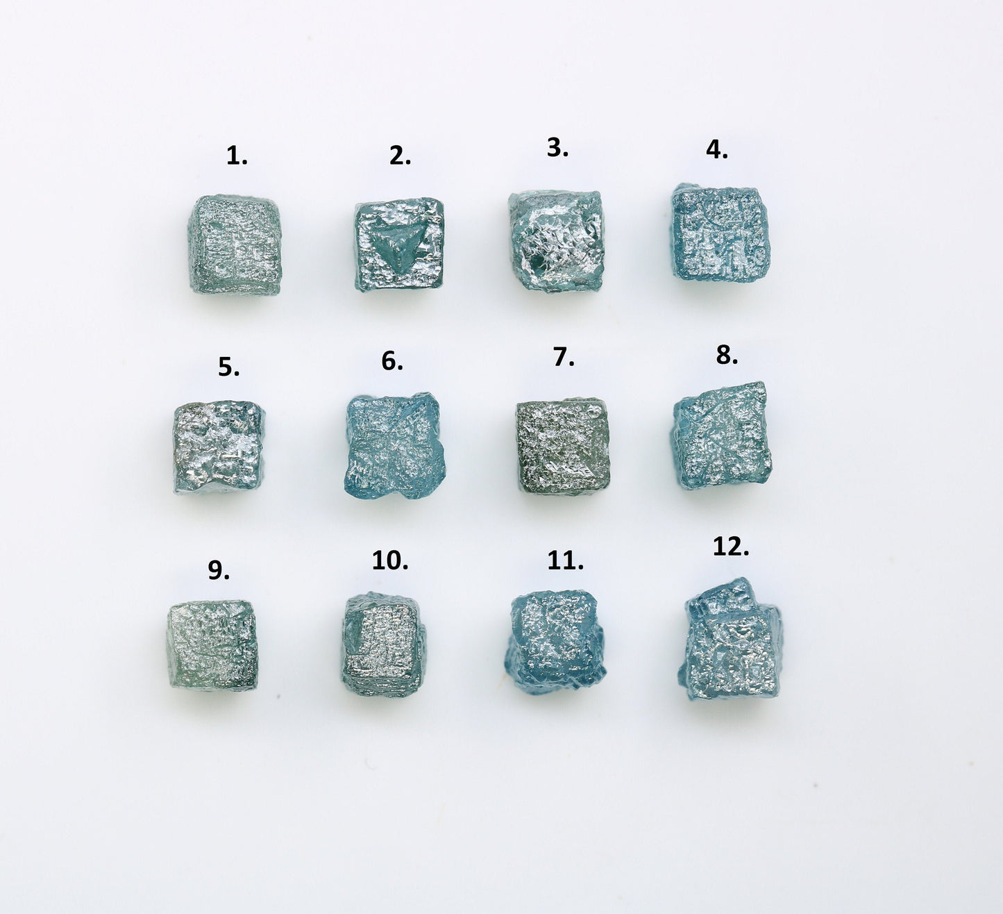 Raw Congo Blue Rough Diamond | Uncut Cube Shape Gemstone | Unique Blue Diamonds for Gold Jewelry | Ideal for Earrings & Bridal Rings