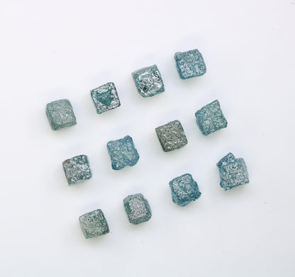 Raw Congo Blue Rough Diamond | Uncut Cube Shape Gemstone | Unique Blue Diamonds for Gold Jewelry | Ideal for Earrings & Bridal Rings