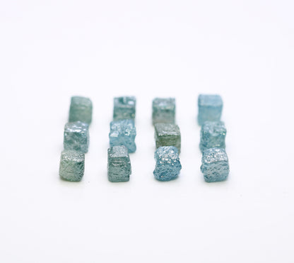Raw Congo Blue Rough Diamond | Uncut Cube Shape Gemstone | Unique Blue Diamonds for Gold Jewelry | Ideal for Earrings & Bridal Rings