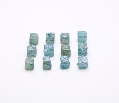 Raw Congo Blue Rough Diamond | Uncut Cube Shape Gemstone | Unique Blue Diamonds for Gold Jewelry | Ideal for Earrings & Bridal Rings