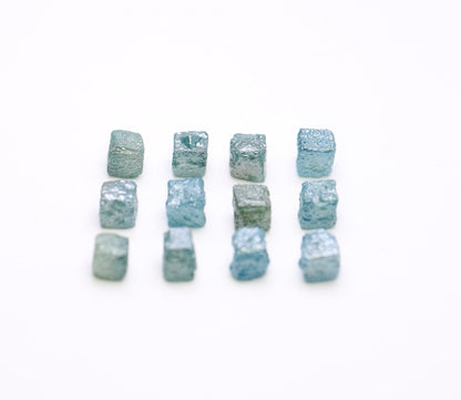 Raw Congo Blue Rough Diamond | Uncut Cube Shape Gemstone | Unique Blue Diamonds for Gold Jewelry | Ideal for Earrings & Bridal Rings