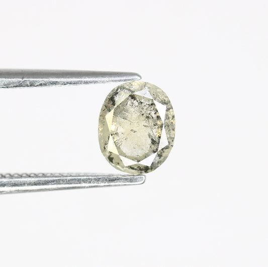 0.61 CT Elegant Salt and Pepper Oval Diamond | Perfect for Wedding Ring, Jewelry for Multiple Occasions, Gold Ring