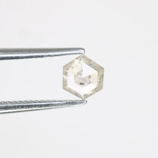 0.37 CT Natural Loose Hexagon - Salt and Pepper Hexagon For Rings - Rings Gifts For Wedding -  Fancy Gift for Her - Handmade Diamond