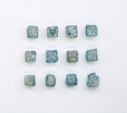 Raw Congo Blue Rough Diamond | Uncut Cube Shape Gemstone | Unique Blue Diamonds for Gold Jewelry | Ideal for Earrings & Bridal Rings