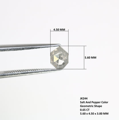0.65 CT Geometric Shape Salt And Pepper Loose Diamond For Proposal Ring | Gift For Girl Friend | Gift For Wife | Engagement ring Diamonds