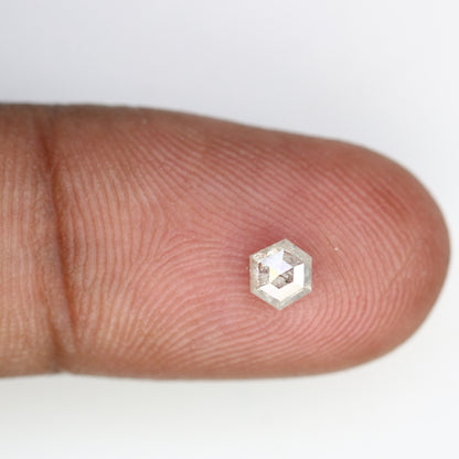 0.37 CT Natural Loose Hexagon - Salt and Pepper Hexagon For Rings - Rings Gifts For Wedding -  Fancy Gift for Her - Handmade Diamond