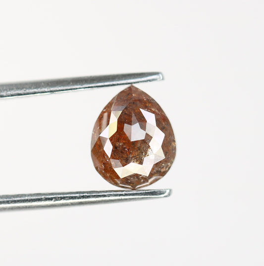 1.29 CT Red Pear Shape Rustic Diamond | Stunning Gem for Custom Engagement and Wedding Ring | Elegant Diamond Pendant | Perfect Gift for Her