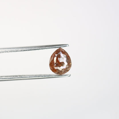 1.29 CT Red Pear Shape Rustic Diamond | Stunning Gem for Custom Engagement and Wedding Ring | Elegant Diamond Pendant | Perfect Gift for Her