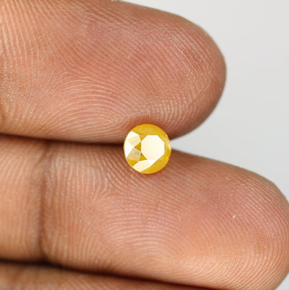 0.94 CT Yellow Round Brilliant Cut Diamond | Ideal for Engagement Rings and Wedding Jewelry | Prong Set | Perfect Gift for Her | Gold Ring
