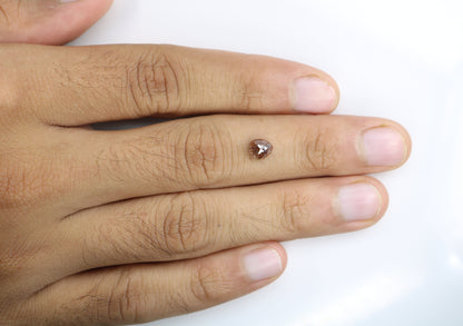 1.29 CT Red Pear Shape Rustic Diamond | Stunning Gem for Custom Engagement and Wedding Ring | Elegant Diamond Pendant | Perfect Gift for Her