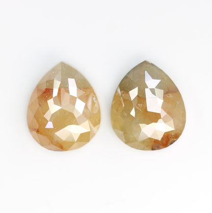 2.76 CT Pear Shape Peach Rustic Diamond | Unique Custom Proposal Ring | Stunning Pendant Gift for Wife or Him