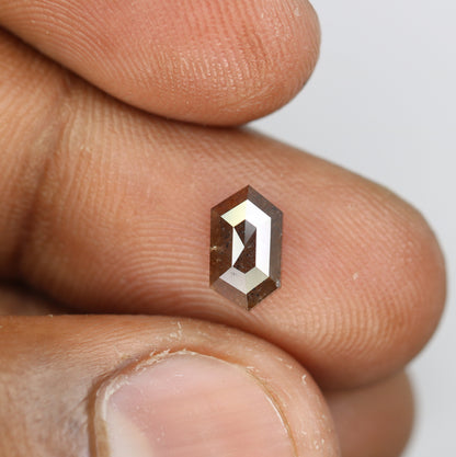 1.25 CT Natural Loose Hexagon - Salt and Pepper Hexagon For Rings - Rings Gifts For Wedding -  Fancy Gift for Her - Handmade Diamond