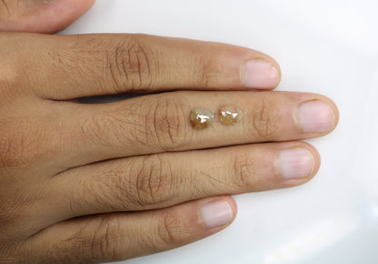 2.76 CT Pear Shape Peach Rustic Diamond | Unique Custom Proposal Ring | Stunning Pendant Gift for Wife or Him
