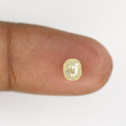 0.91 CT Fancy Light Yellow Oval Diamond | Rustic Bezel Set Diamond for Engagement Ring, Gift for Girlfriend, Wedding Gift