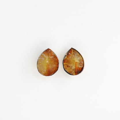 1.93 CT Pear Shape Yellow Color Rustic Diamond | Gem for Custom Wedding Ring | Pear Halo and Prong Set Design | Perfect Gift for Wife |