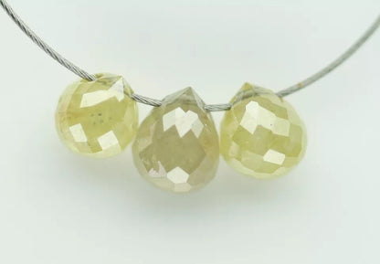 0.62 CT Natural Fancy Color Teardrop Diamond Beads – Loose Drilled Drops for Necklaces, Bracelets & Jewelry Making