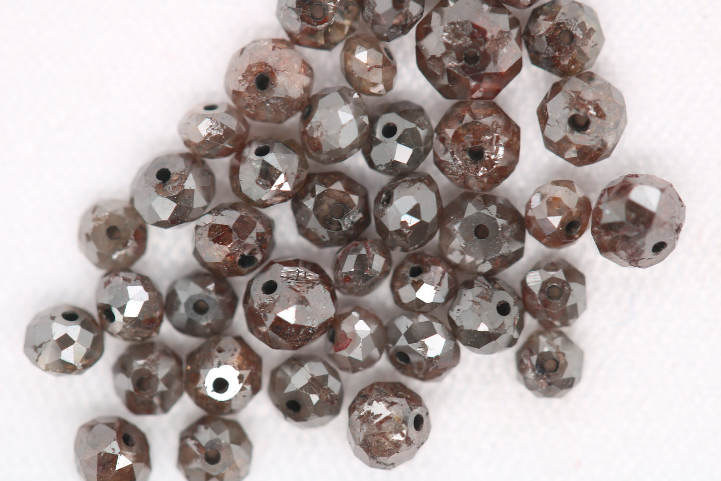 Natural Loose Round Fancy Brown Diamond Beads–1.50 to 3.10 MM, 20-Piece Lot |Raw Fancy Brown Diamonds for Unique Jewelry Making,Custom Beads