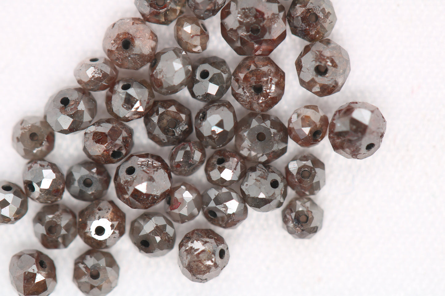 Natural Loose Round Fancy Brown Diamond Beads–1.50 to 3.10 MM, 20-Piece Lot |Raw Fancy Brown Diamonds for Unique Jewelry Making,Custom Beads