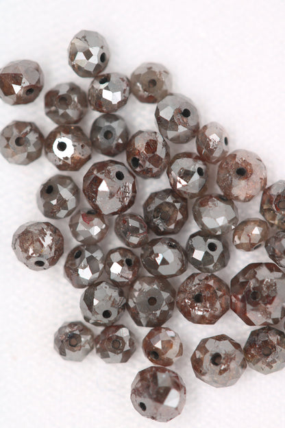 Natural Loose Round Fancy Brown Diamond Beads–1.50 to 3.10 MM, 20-Piece Lot |Raw Fancy Brown Diamonds for Unique Jewelry Making,Custom Beads