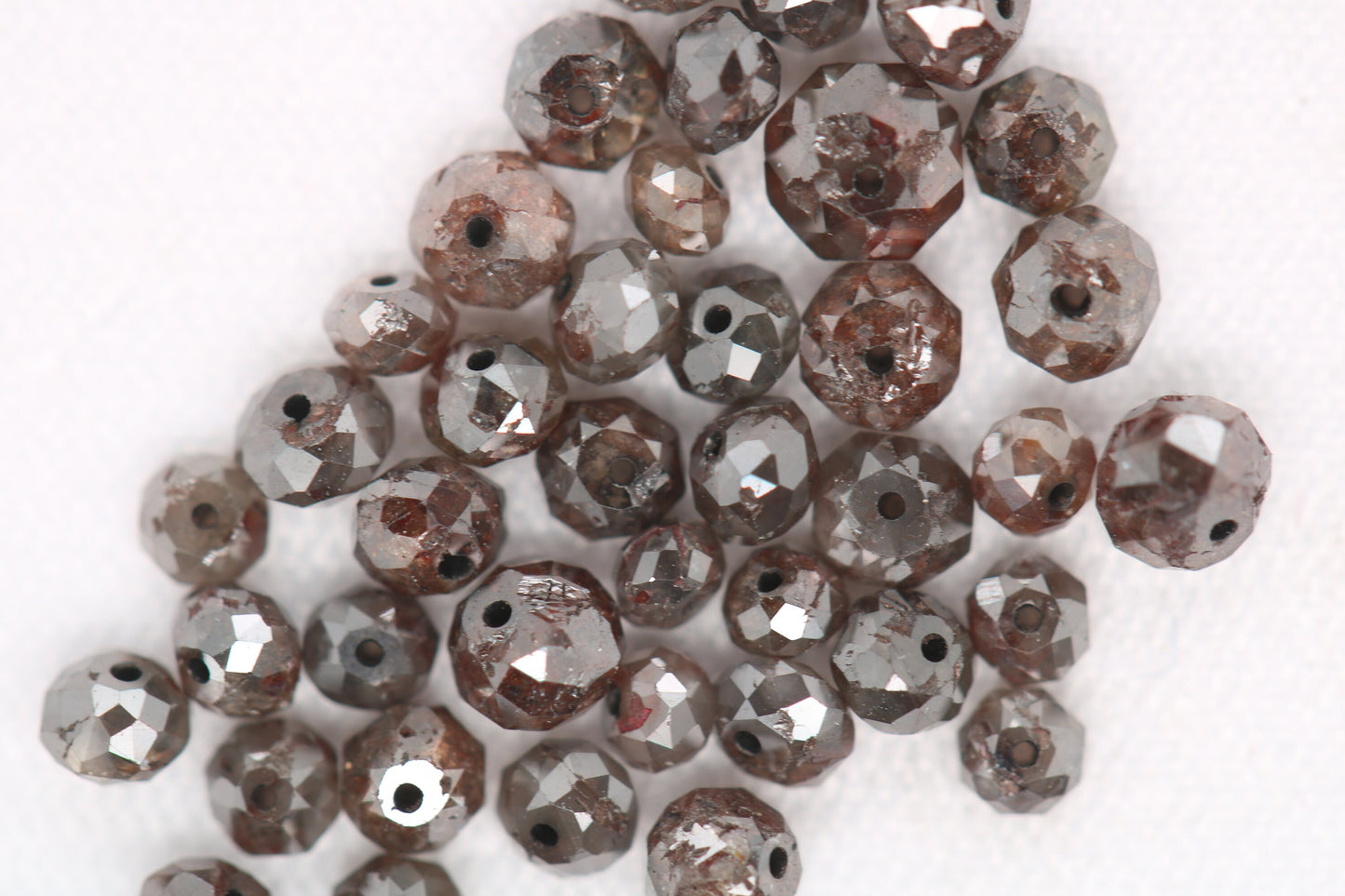 Natural Loose Round Fancy Brown Diamond Beads–1.50 to 3.10 MM, 20-Piece Lot |Raw Fancy Brown Diamonds for Unique Jewelry Making,Custom Beads