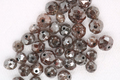 Natural Loose Round Fancy Brown Diamond Beads–1.50 to 3.10 MM, 20-Piece Lot |Raw Fancy Brown Diamonds for Unique Jewelry Making,Custom Beads