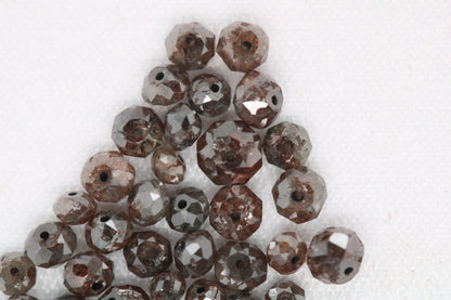 Natural Loose Round Fancy Brown Diamond Beads–1.50 to 3.10 MM, 20-Piece Lot |Raw Fancy Brown Diamonds for Unique Jewelry Making,Custom Beads