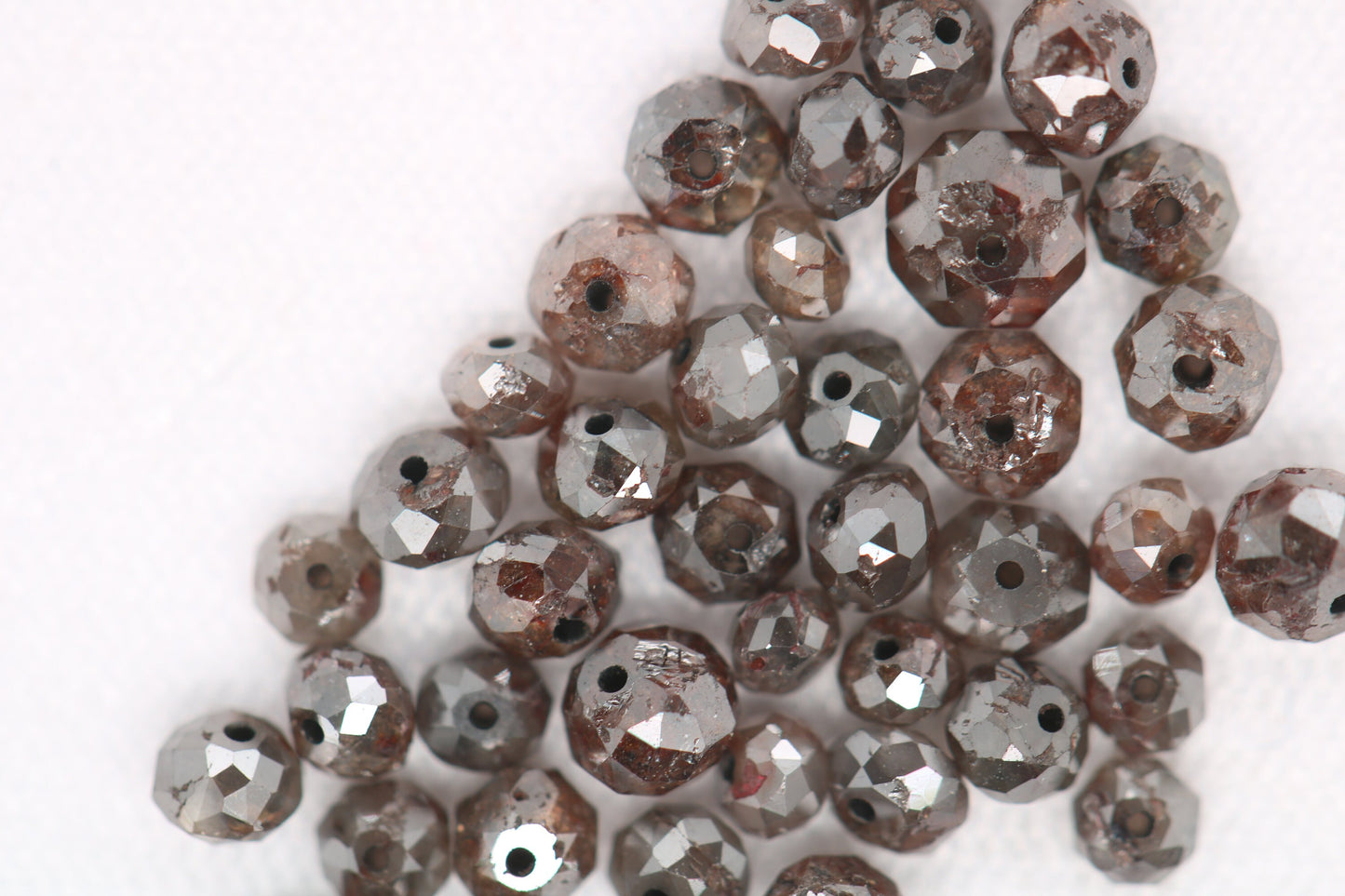 Natural Loose Round Fancy Brown Diamond Beads–1.50 to 3.10 MM, 20-Piece Lot |Raw Fancy Brown Diamonds for Unique Jewelry Making,Custom Beads