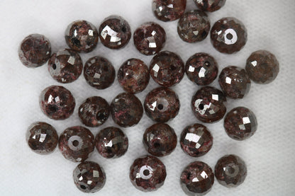 Natural Loose Round Fancy Red Diamond Beads – 3.90 to 4.20 MM, 10-Piece Lot | Drilled Red Diamonds for Custom Jewelry Making, Unique Beads