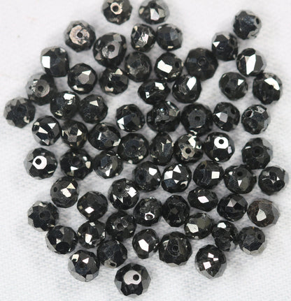 Natural Loose Round Black Diamonds – Fancy Color, 1.50 to 3.10 MM, 20-Piece Bead Lot | Raw Black Diamonds for Elegant Custom Jewelry Designs