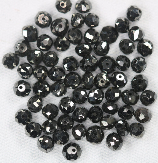 Natural Loose Round Black Diamonds – Fancy Color, 1.50 to 3.10 MM, 20-Piece Bead Lot | Raw Black Diamonds for Elegant Custom Jewelry Designs