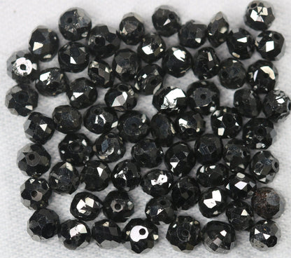 Natural Loose Round Black Diamonds – Fancy Color, 1.50 to 3.10 MM, 20-Piece Bead Lot | Raw Black Diamonds for Elegant Custom Jewelry Designs