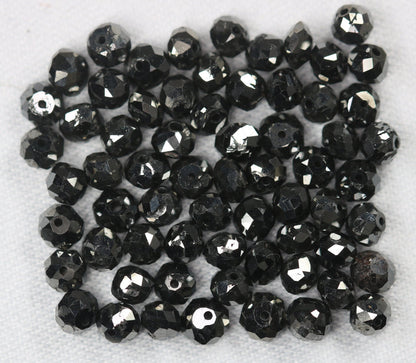 Natural Loose Round Black Diamonds – Fancy Color, 1.50 to 3.10 MM, 20-Piece Bead Lot | Raw Black Diamonds for Elegant Custom Jewelry Designs