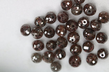 Natural Loose Round Fancy Red Diamond Beads – 3.90 to 4.20 MM, 10-Piece Lot | Drilled Red Diamonds for Custom Jewelry Making, Unique Beads
