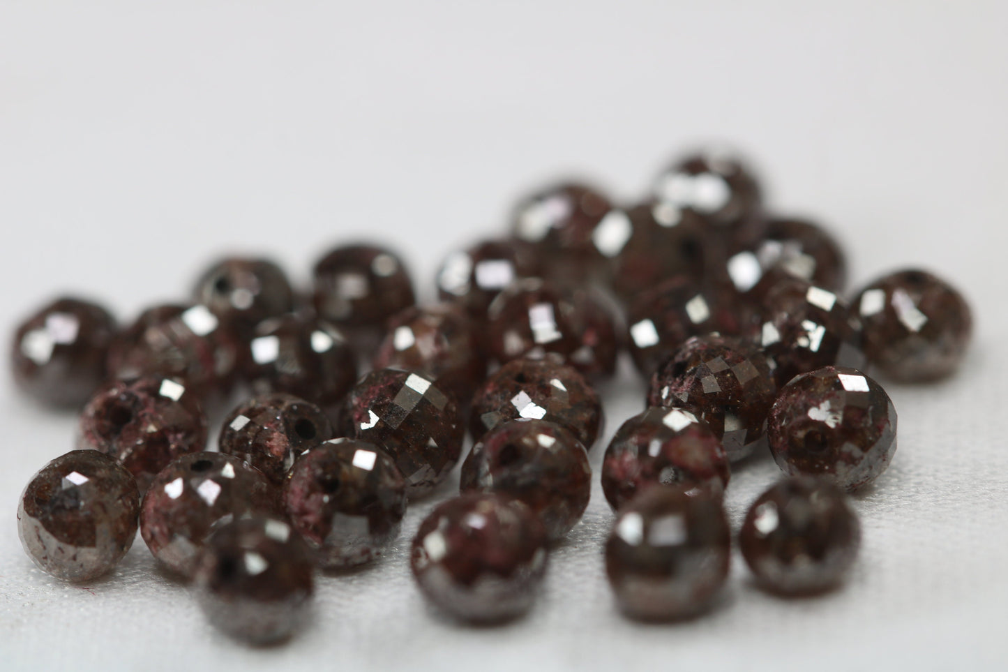 Natural Loose Round Fancy Red Diamond Beads – 3.90 to 4.20 MM, 10-Piece Lot | Drilled Red Diamonds for Custom Jewelry Making, Unique Beads