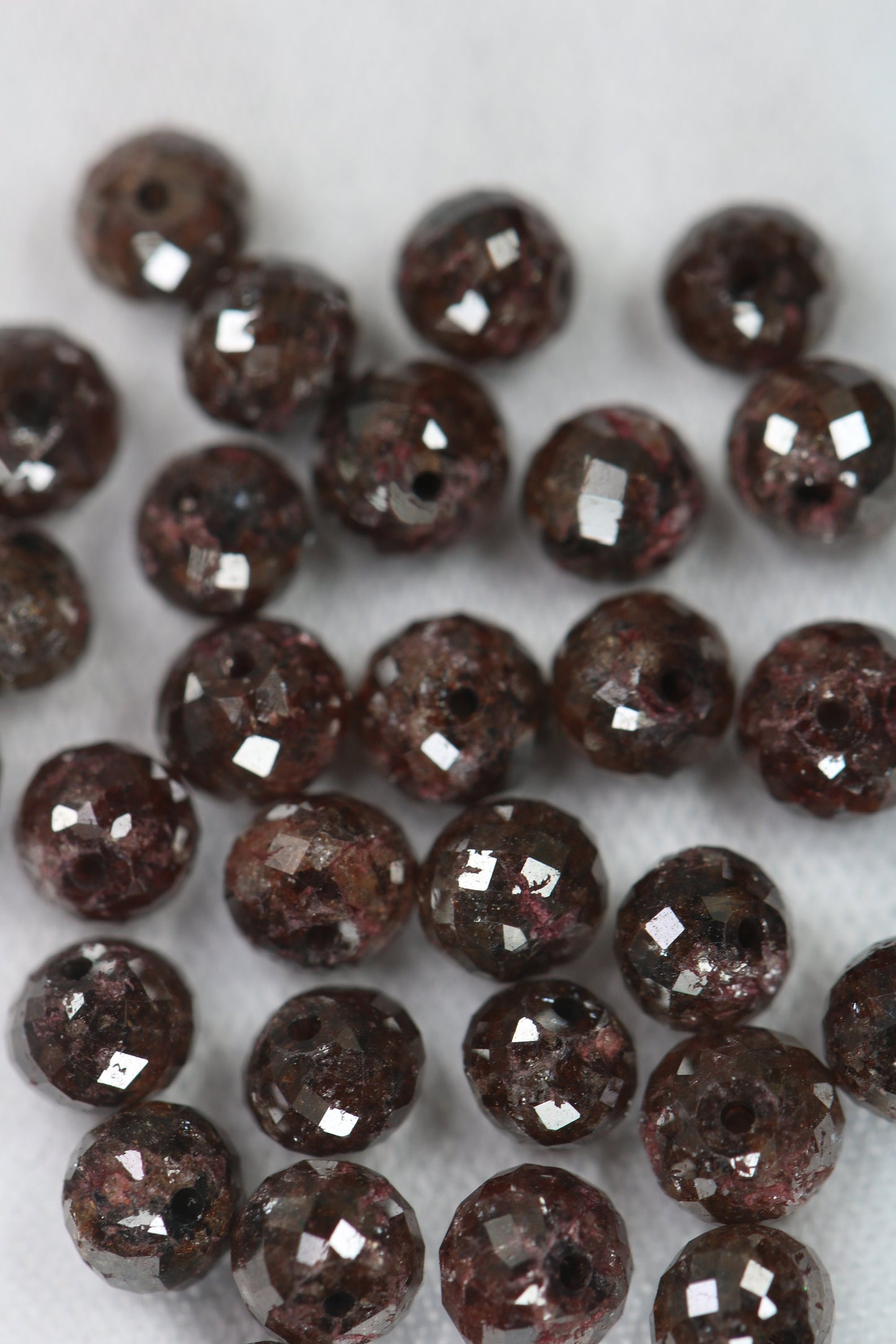 Natural Loose Round Fancy Red Diamond Beads – 3.90 to 4.20 MM, 10-Piece Lot | Drilled Red Diamonds for Custom Jewelry Making, Unique Beads