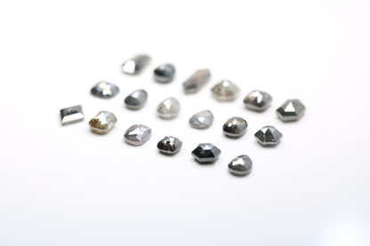 0.60-1.25 CT Natural Loose Salt and Pepper Diamonds | Certified Earth-Mined Mixed Shape Diamonds for Rings & Unique Jewelry