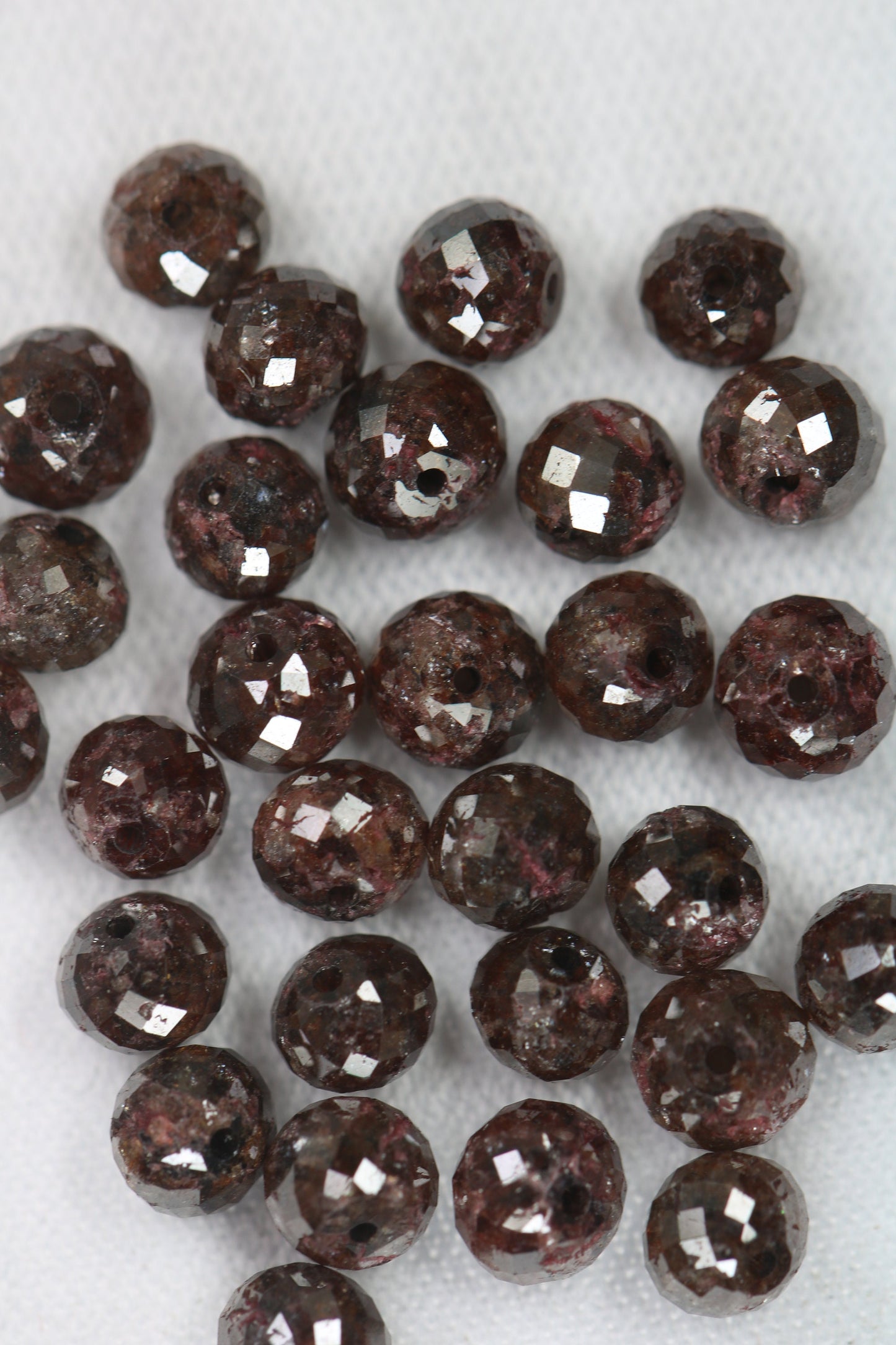 Natural Loose Round Fancy Red Diamond Beads – 3.90 to 4.20 MM, 10-Piece Lot | Drilled Red Diamonds for Custom Jewelry Making, Unique Beads