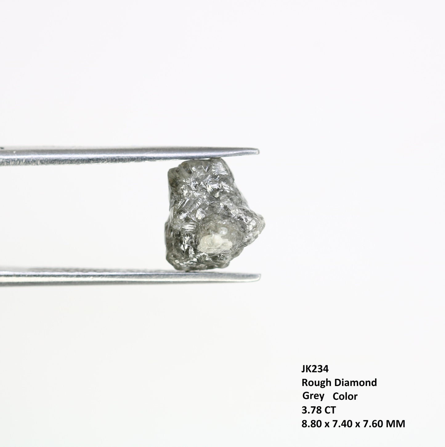 3.78 CT Fancy Grey Rough Uncut Diamond | Stunning Engagement & Wedding Ring | Unique Grey Diamond Jewelry | Perfect Gift for Her