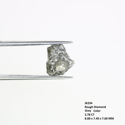 3.78 CT Fancy Grey Rough Uncut Diamond | Stunning Engagement & Wedding Ring | Unique Grey Diamond Jewelry | Perfect Gift for Her