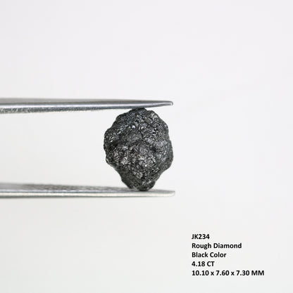 4.18 CT Raw Rough Uncut Black Diamond | Elegant Black Diamond Ring | Ideal for Engagement & Proposal | Perfect Birthday Gift for Her