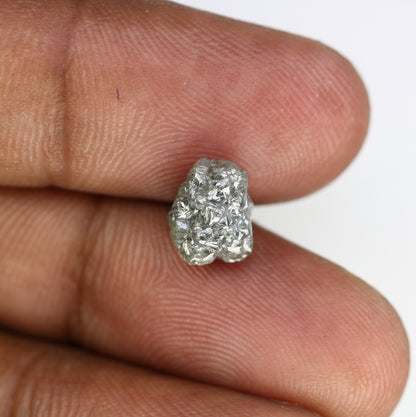 3.78 CT Fancy Grey Rough Uncut Diamond | Stunning Engagement & Wedding Ring | Unique Grey Diamond Jewelry | Perfect Gift for Her