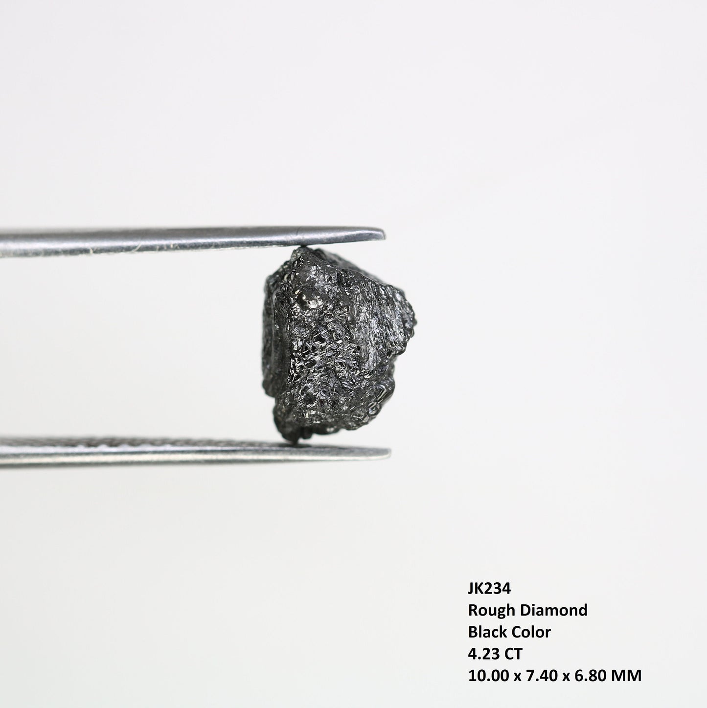 4.23 CT Fancy Black Rough Uncut Diamond | Unique Wedding Jewelry | Black Diamond Pendant | Perfect Anniversary & Birthday Gift for Her