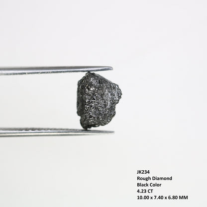 4.23 CT Fancy Black Rough Uncut Diamond | Unique Wedding Jewelry | Black Diamond Pendant | Perfect Anniversary & Birthday Gift for Her