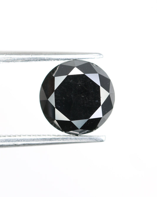 2.72 CT Round Brilliant Cut Fancy Black Diamond | Perfect Anniversary Gift | Ideal for Her | High-Quality Loose Diamond