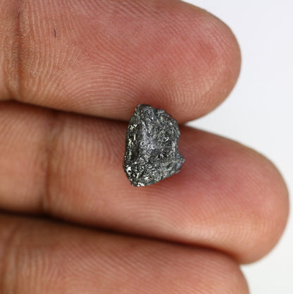 4.23 CT Fancy Black Rough Uncut Diamond | Unique Wedding Jewelry | Black Diamond Pendant | Perfect Anniversary & Birthday Gift for Her