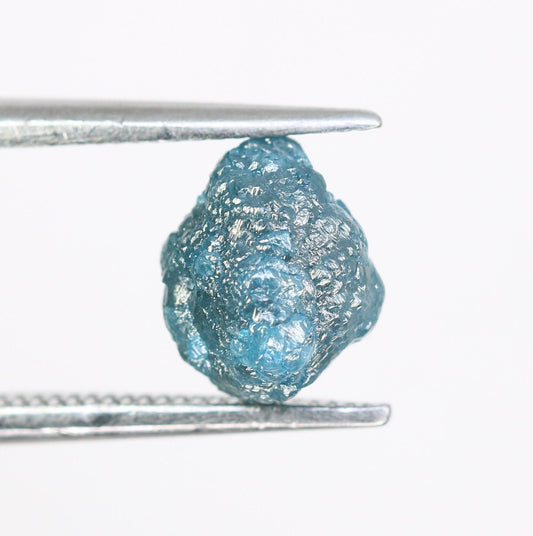2.23 CT 8.10 MM Loose Fancy Blue Irregular Cut Rough Diamond, Unique Gemstone for Designer Pendants