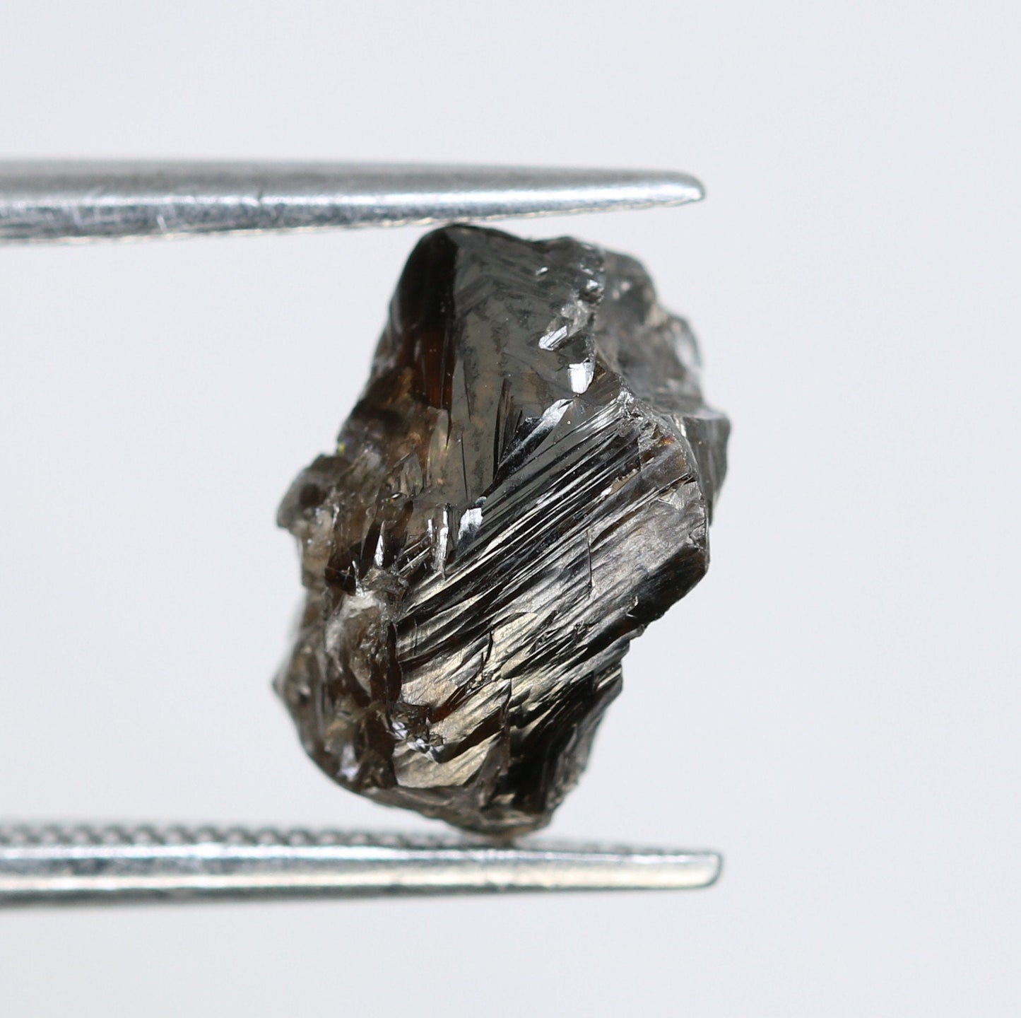 3.25 CT 10MM Black Natural Raw Uncut Salt and Pepper Diamond, Unique Gemstone for Pendant Necklaces, Bracelets, and Anniversary Gifts