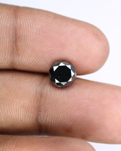 2.72 CT Round Brilliant Cut Fancy Black Diamond | Perfect Anniversary Gift | Ideal for Her | High-Quality Loose Diamond